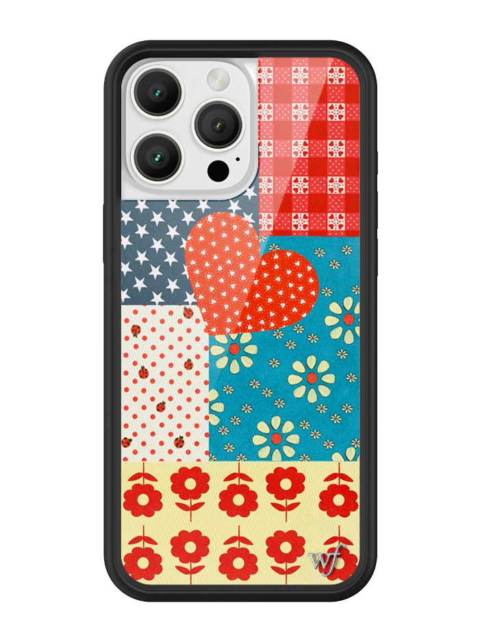 Flower Patch iPhone Case with Retro Floral and Plaid Prints - Image 3