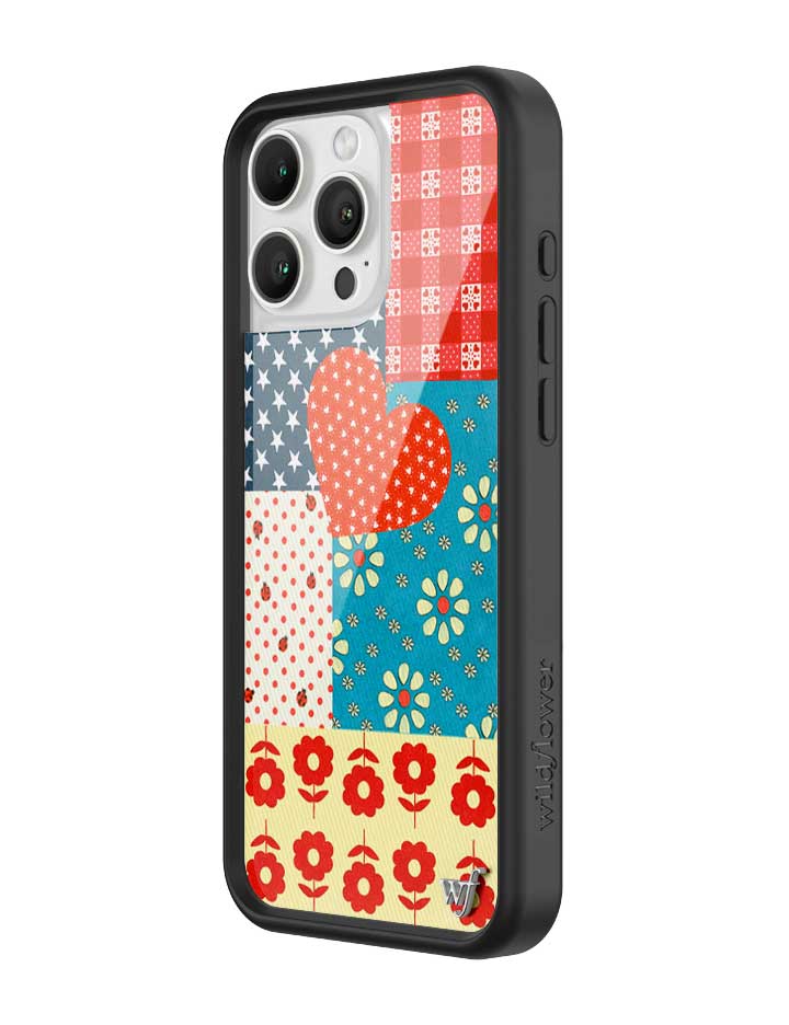 Flower Patch iPhone Case with Retro Floral and Plaid Prints - Image 4