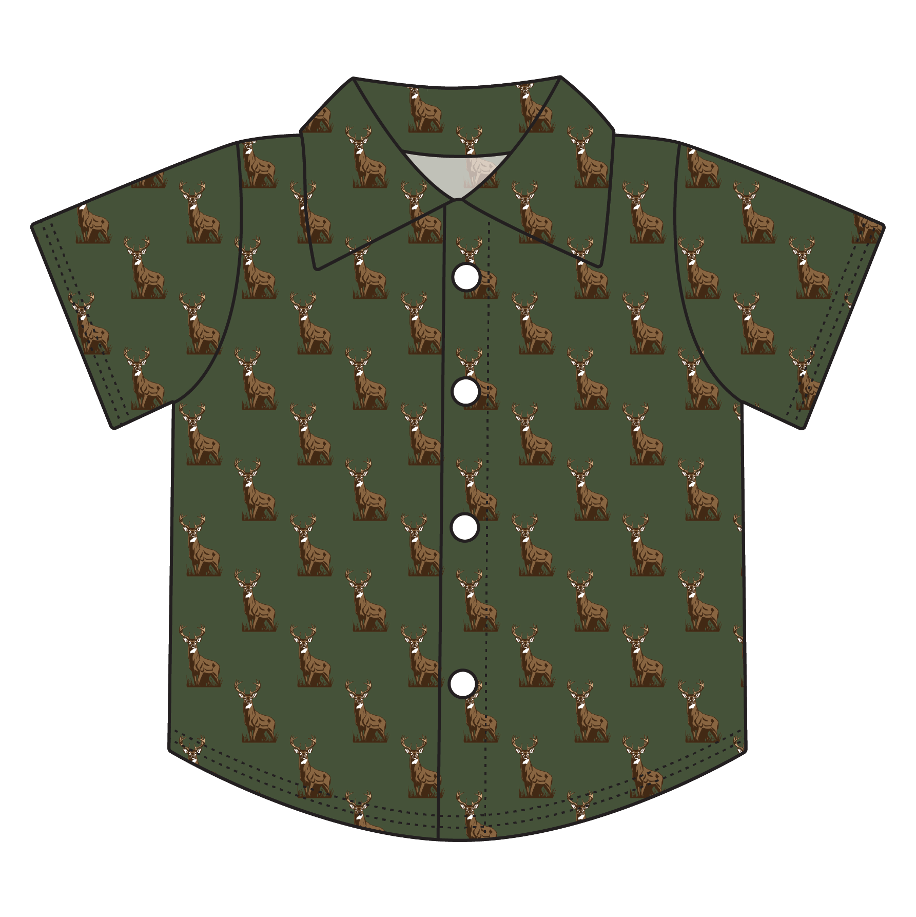 Parker Tate Deer Bamboo Button Down Tee (Pre-Order)