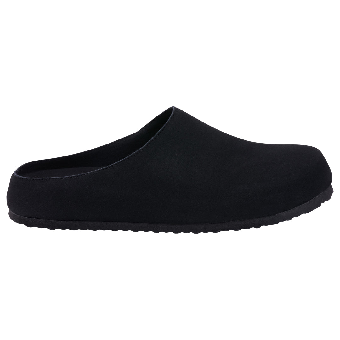 Women's Pax Black Mule Slipper with Plush Fleece Lining - Image 2