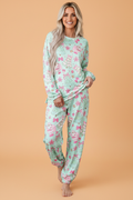 Christmas Santa Bow Tree Top & Pants Pajama Set