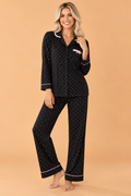 Polka Dot Long Sleeve Shirt & Pants Pajama Set
