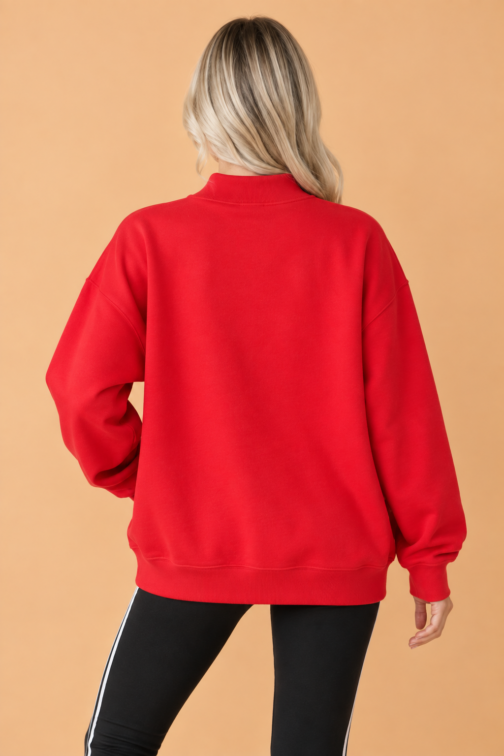 GAME DAY Checker Reversible Mock Neck Sweatshirt