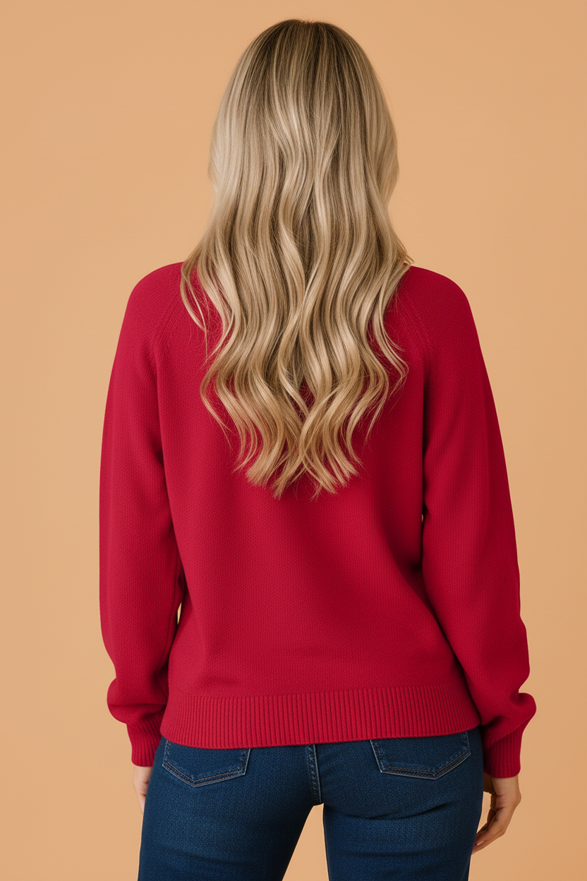 MERRY Raglan Long Sleeve Christmas Sweater