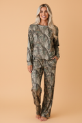 Woodland Camo Long Sleeve Top & Pants Set