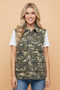 Camo Cargo Denim Vest