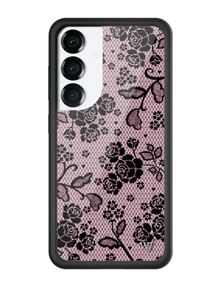 Lace Lover Phone Case for Samsung Galaxy in Pink and Black - Image 7