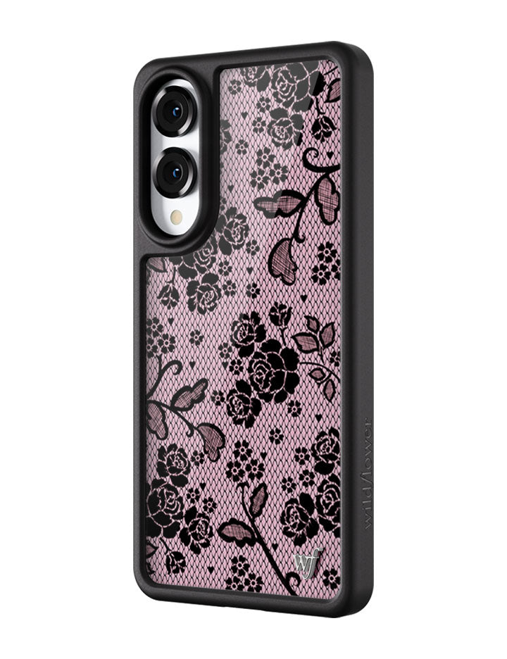 Lace Lover Phone Case for Samsung Galaxy in Pink and Black - Image 4