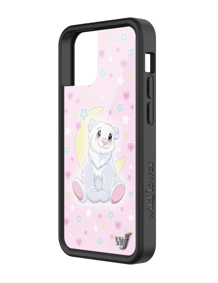 Polar Bear Princess Phone Case with Baby Pink Star Heart Print - Image 24