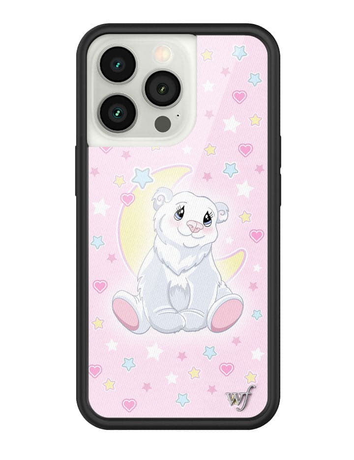 Polar Bear Princess Phone Case with Baby Pink Star Heart Print - Image 19