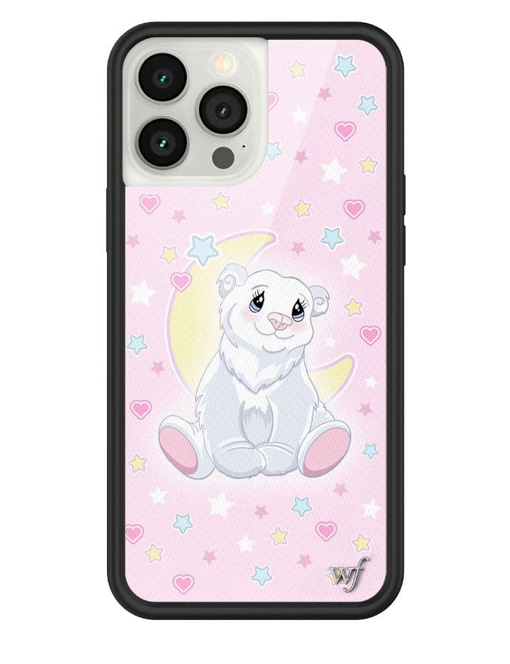 Polar Bear Princess Phone Case with Baby Pink Star Heart Print - Image 17