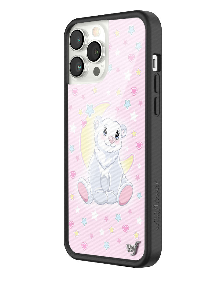 Polar Bear Princess Phone Case with Baby Pink Star Heart Print - Image 18