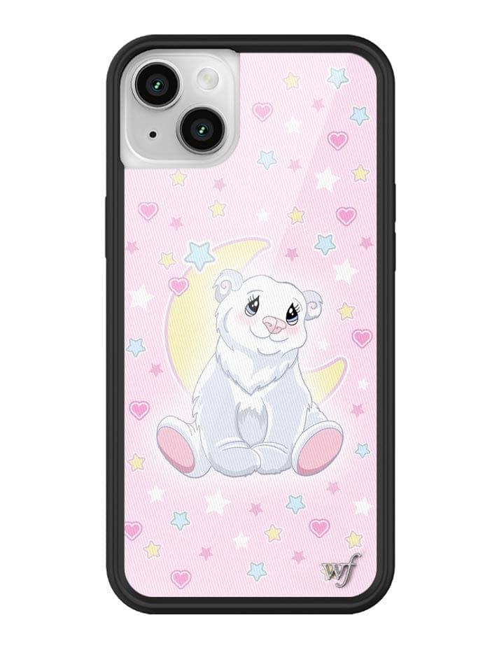 Polar Bear Princess Phone Case with Baby Pink Star Heart Print - Image 15