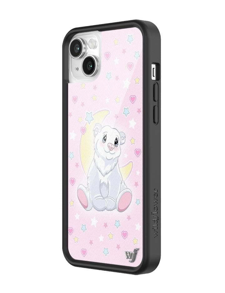 Polar Bear Princess Phone Case with Baby Pink Star Heart Print - Image 16