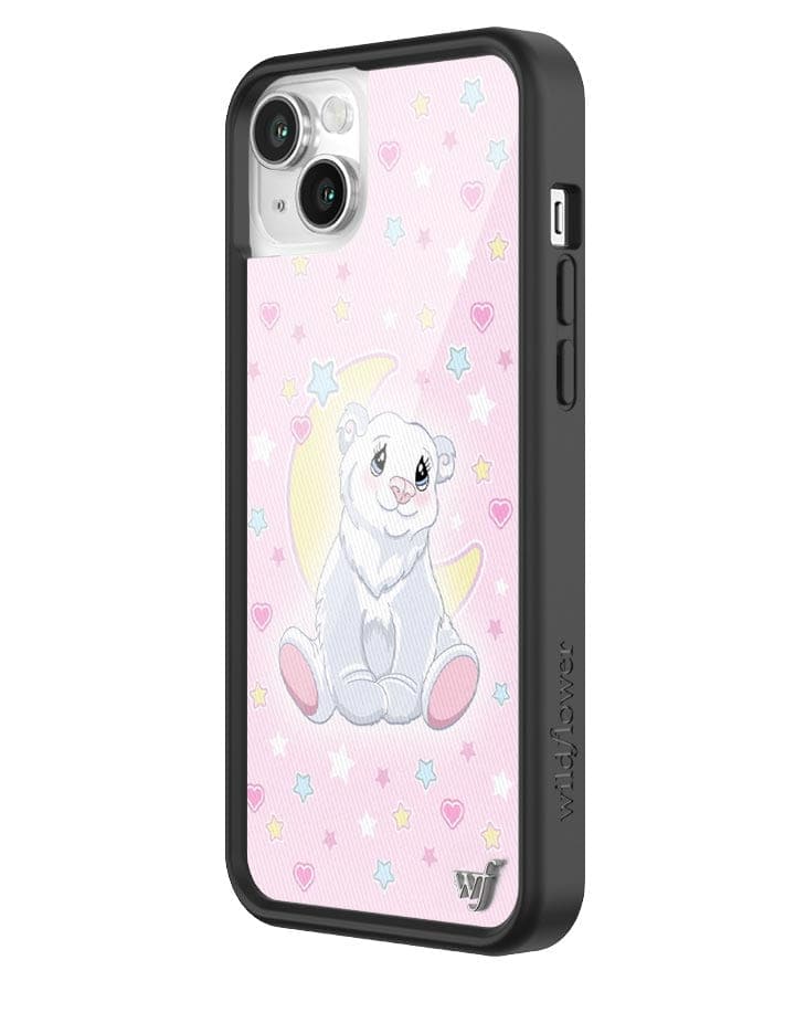 Polar Bear Princess Phone Case with Baby Pink Star Heart Print - Image 12