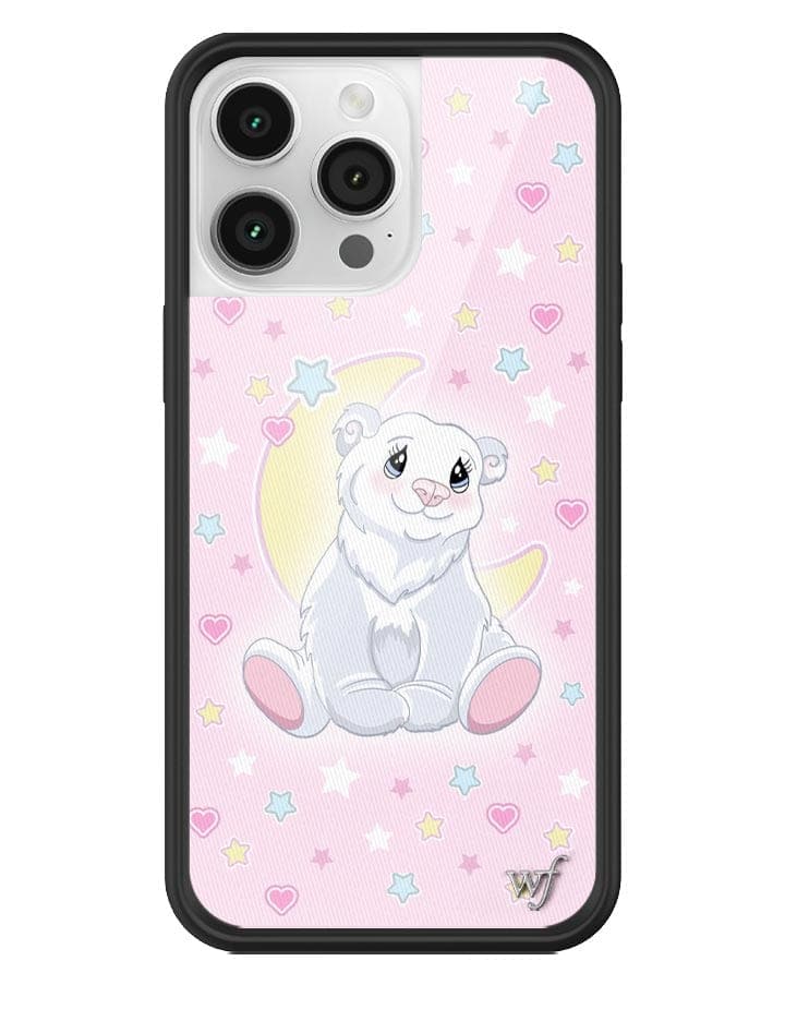 Polar Bear Princess Phone Case with Baby Pink Star Heart Print - Image 9