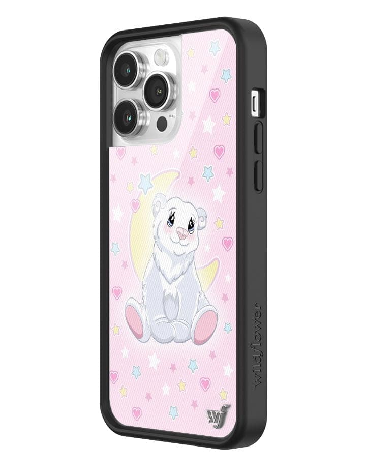 Polar Bear Princess Phone Case with Baby Pink Star Heart Print - Image 10