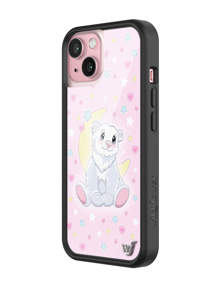 Polar Bear Princess Phone Case with Baby Pink Star Heart Print - Image 8
