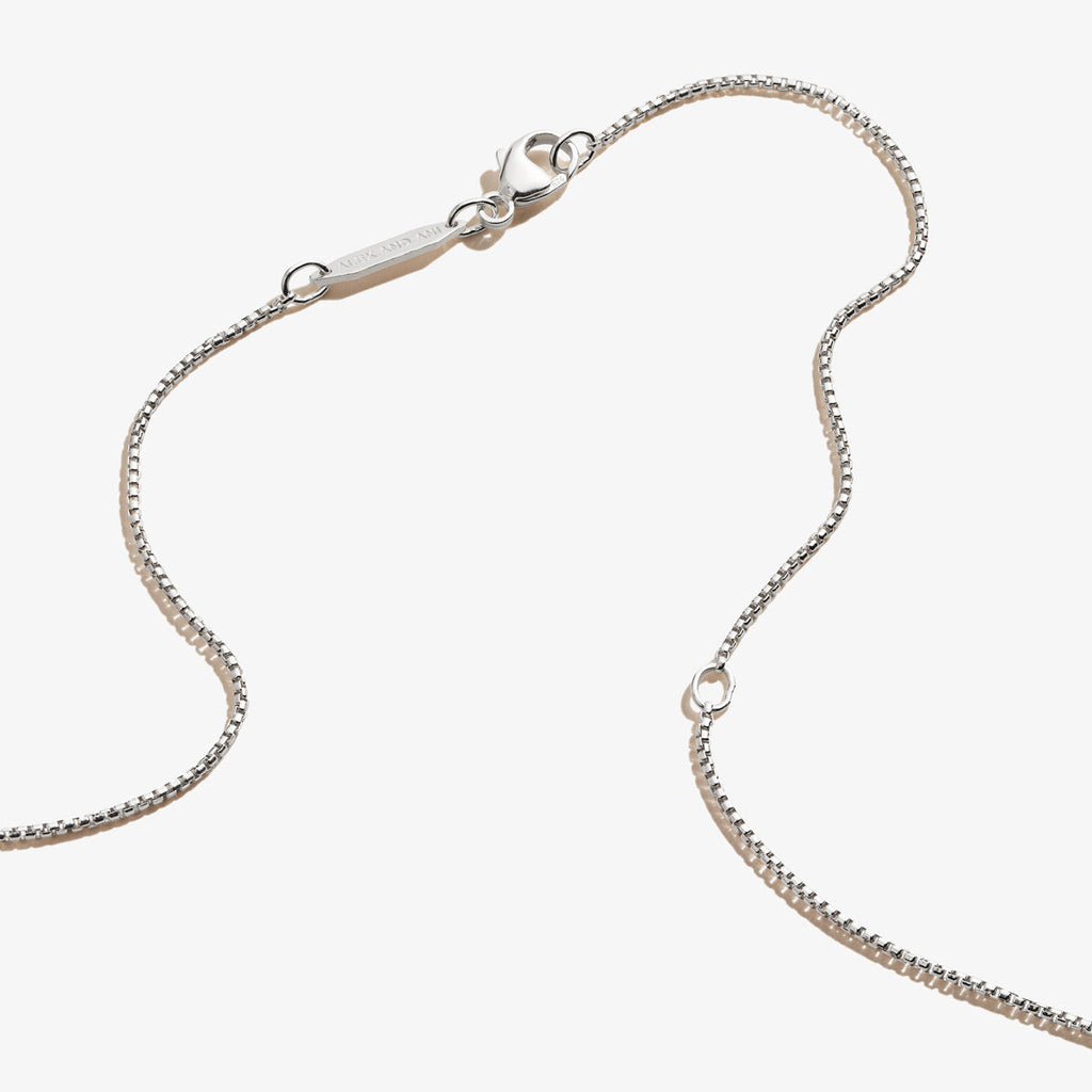 Path of Life® Adjustable Silver Box Chain Necklace Minimalist