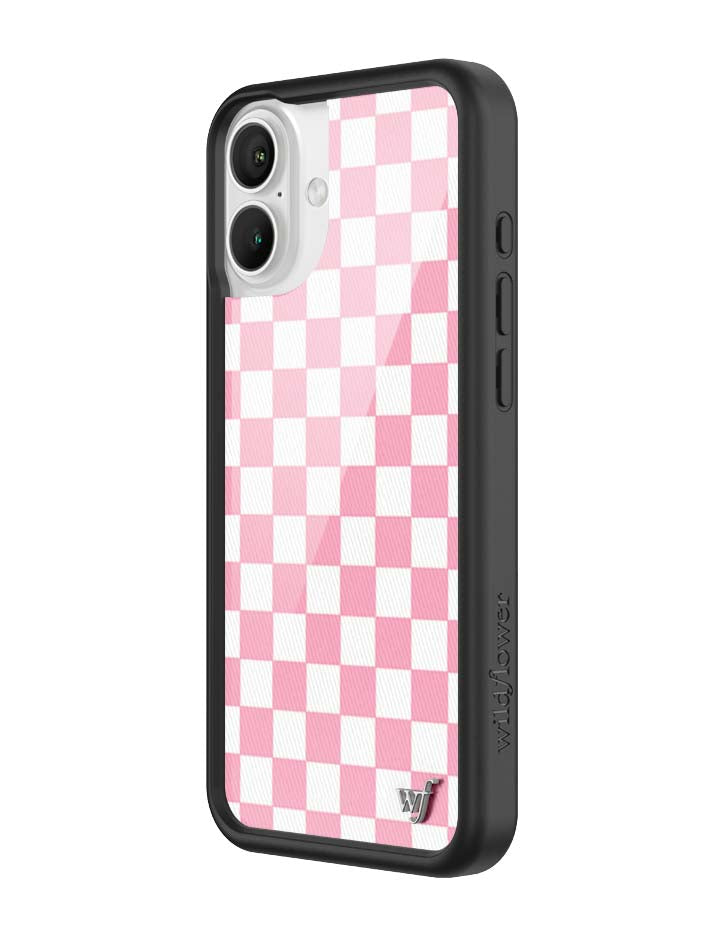 Checkers Pink iPhone Case - Protective Checkerboard Phone Cover - Image 13