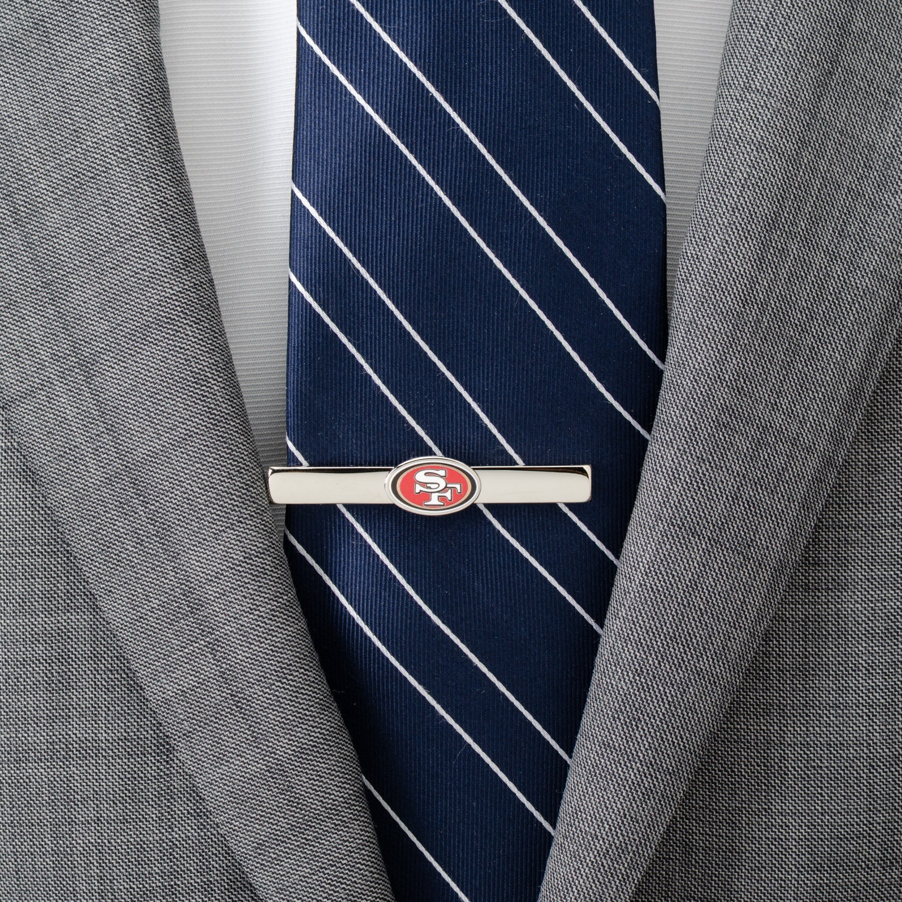 San Francisco 49ers NFL Team Logo Silver Plated Tie Clip - Image 2