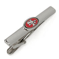 San Francisco 49ers NFL logo silver plated sliding tie clip