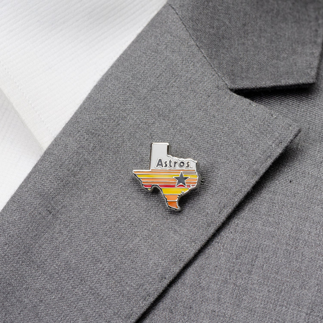 Houston Astros Tequila Sunrise Texas State Lapel Pin - Image 2