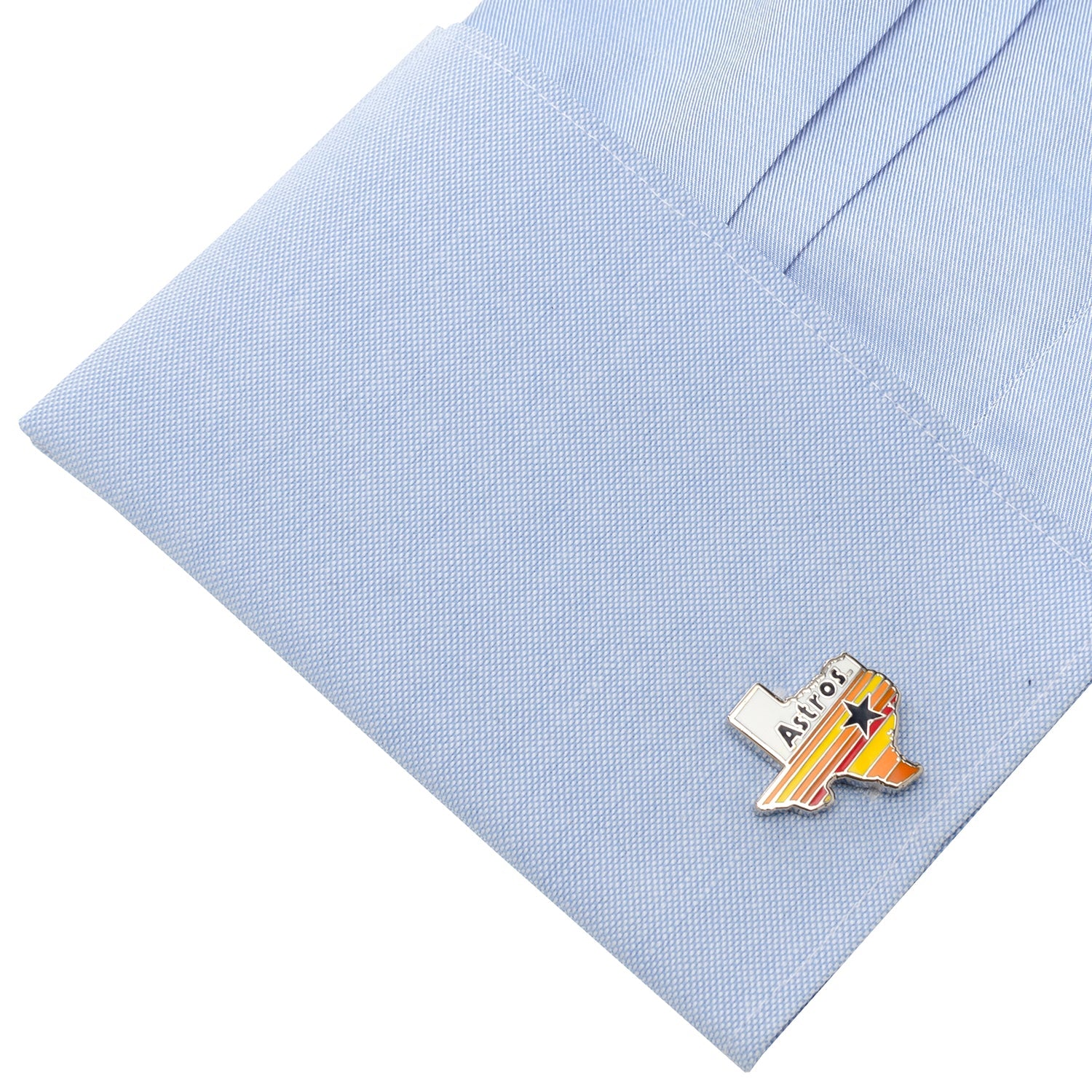 Houston Astros Tequila Sunrise Texas State Shape Cufflinks - Image 3