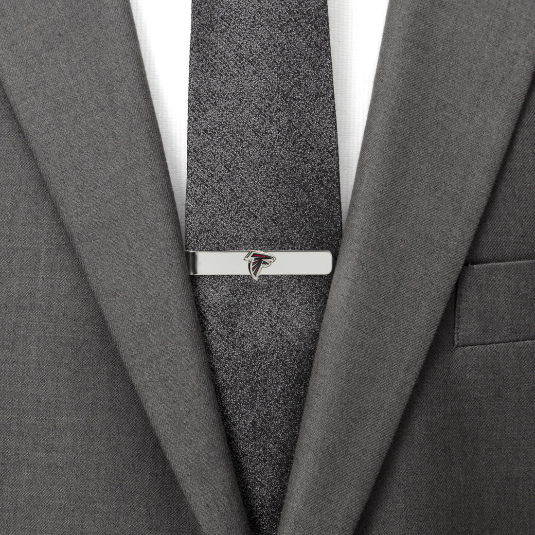 Atlanta Falcons Silver Plated NFL Logo Sliding Tie Bar - Image 2