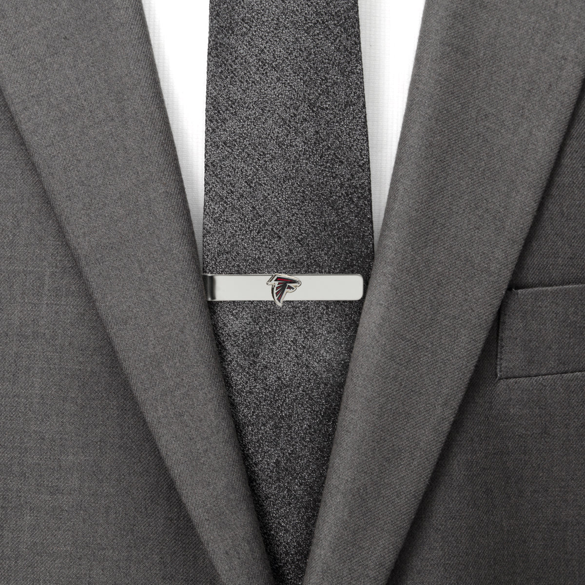Atlanta Falcons Silver Plated NFL Logo Sliding Tie Bar - Image 2