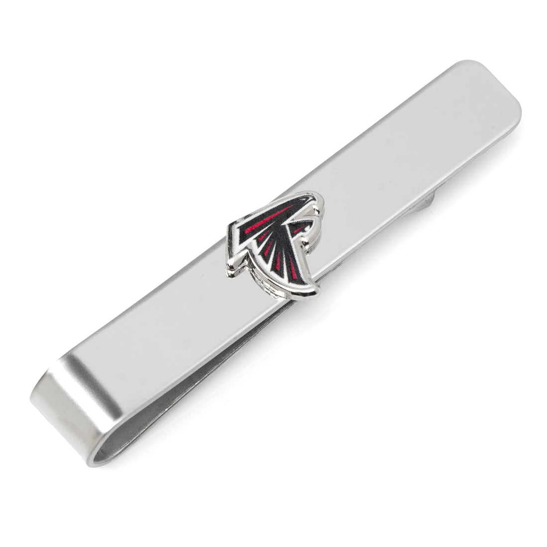 Atlanta Falcons silver plated sliding tie bar featuring the official team logo.