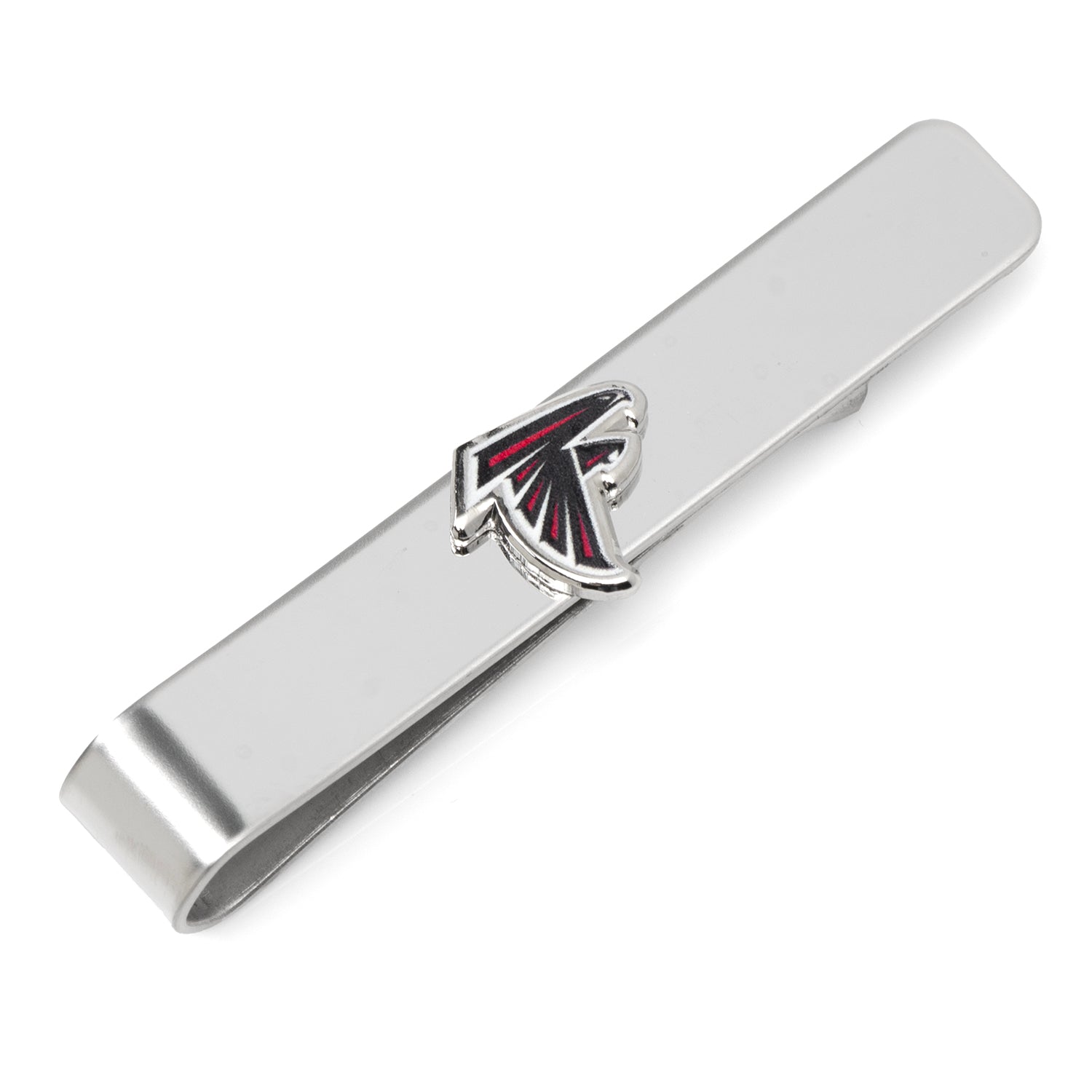 Atlanta Falcons silver plated sliding tie bar featuring the official team logo.