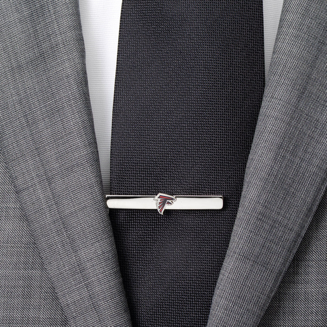 Atlanta Falcons NFL Silver Plated Enamel Logo Tie Clip - Image 2
