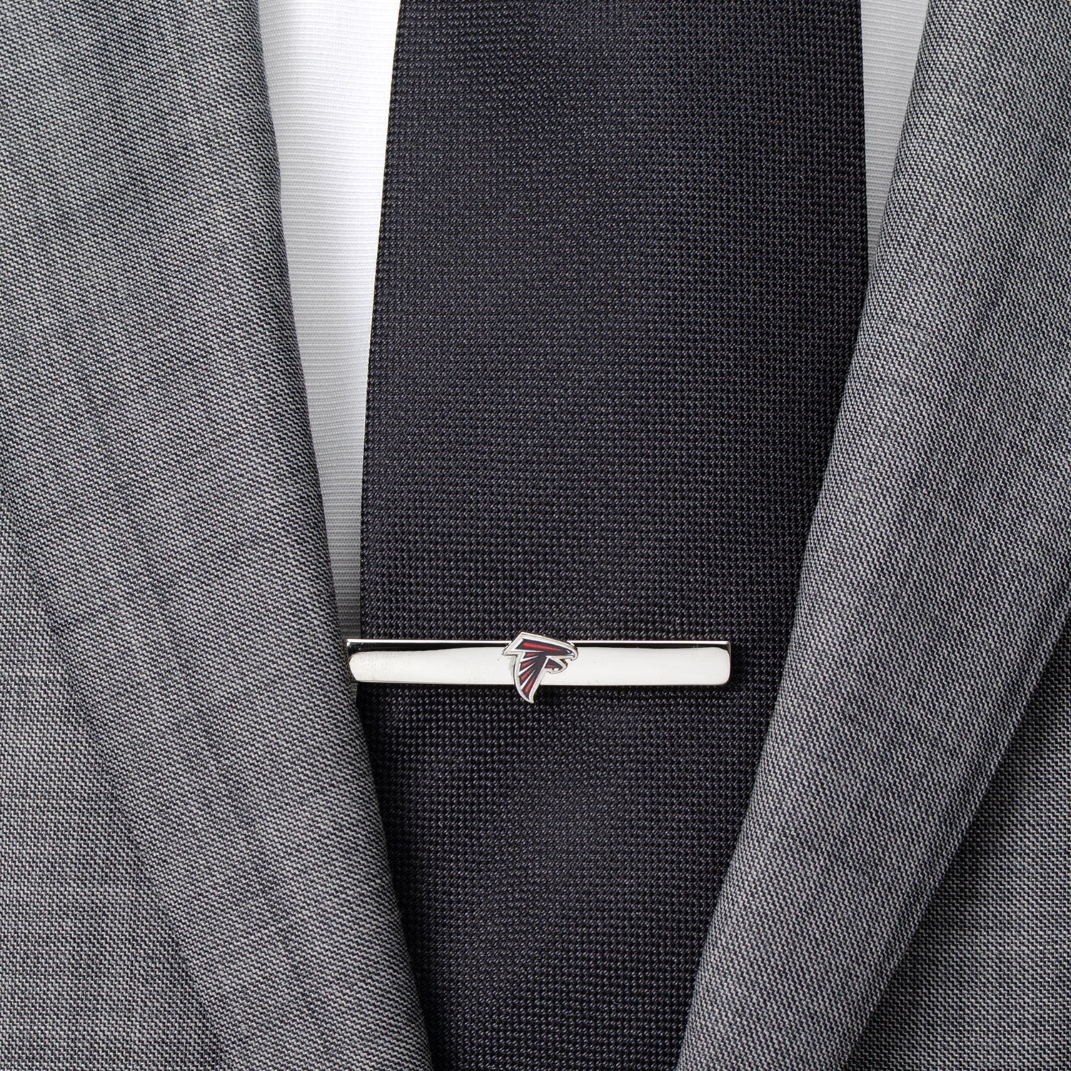 Atlanta Falcons NFL Silver Plated Enamel Logo Tie Clip - Image 2