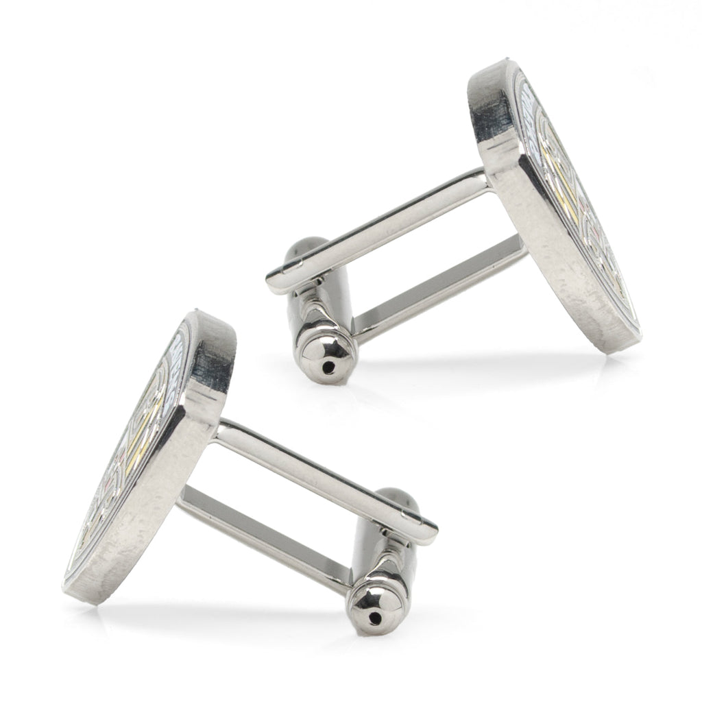 Baltimore Ravens NFL Shield Cufflinks in Gunmetal Plating - Image 4