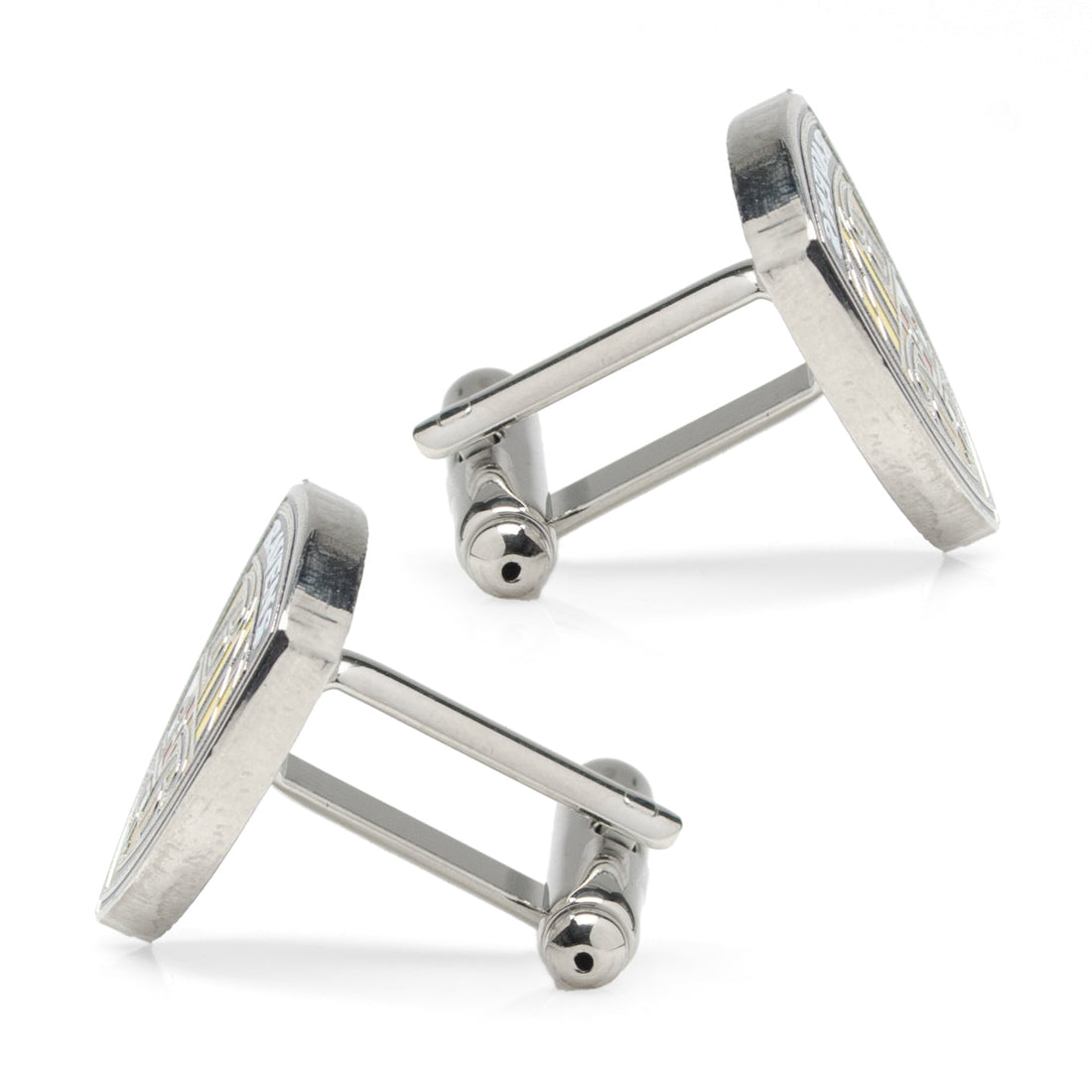 Baltimore Ravens NFL Shield Cufflinks in Gunmetal Plating - Image 4