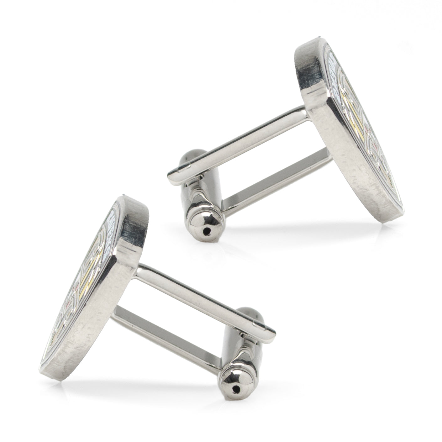 Baltimore Ravens NFL Shield Cufflinks in Gunmetal Plating - Image 4