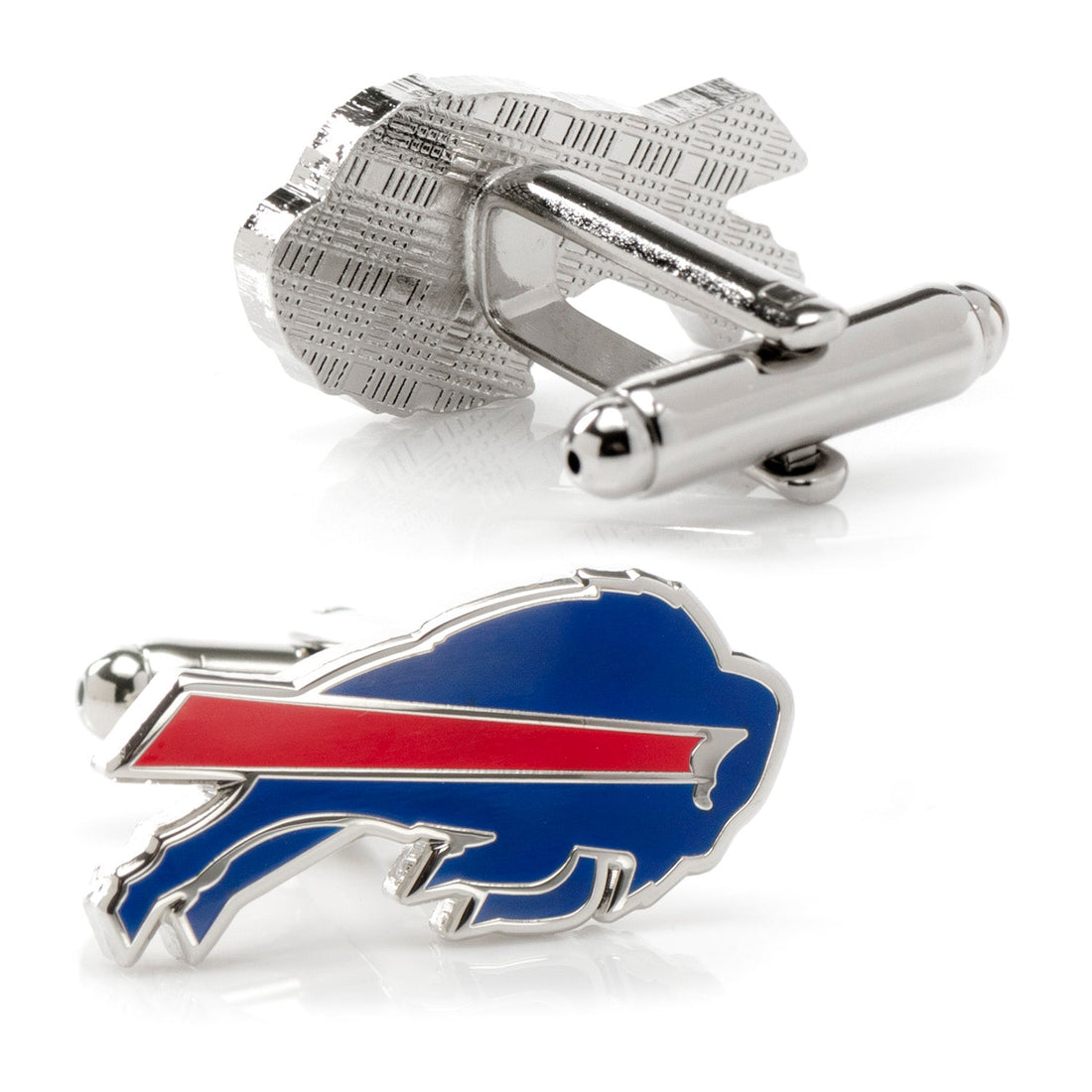 Buffalo Bills NFL Logo Cufflinks in Silver Tone Enamel - Image 2