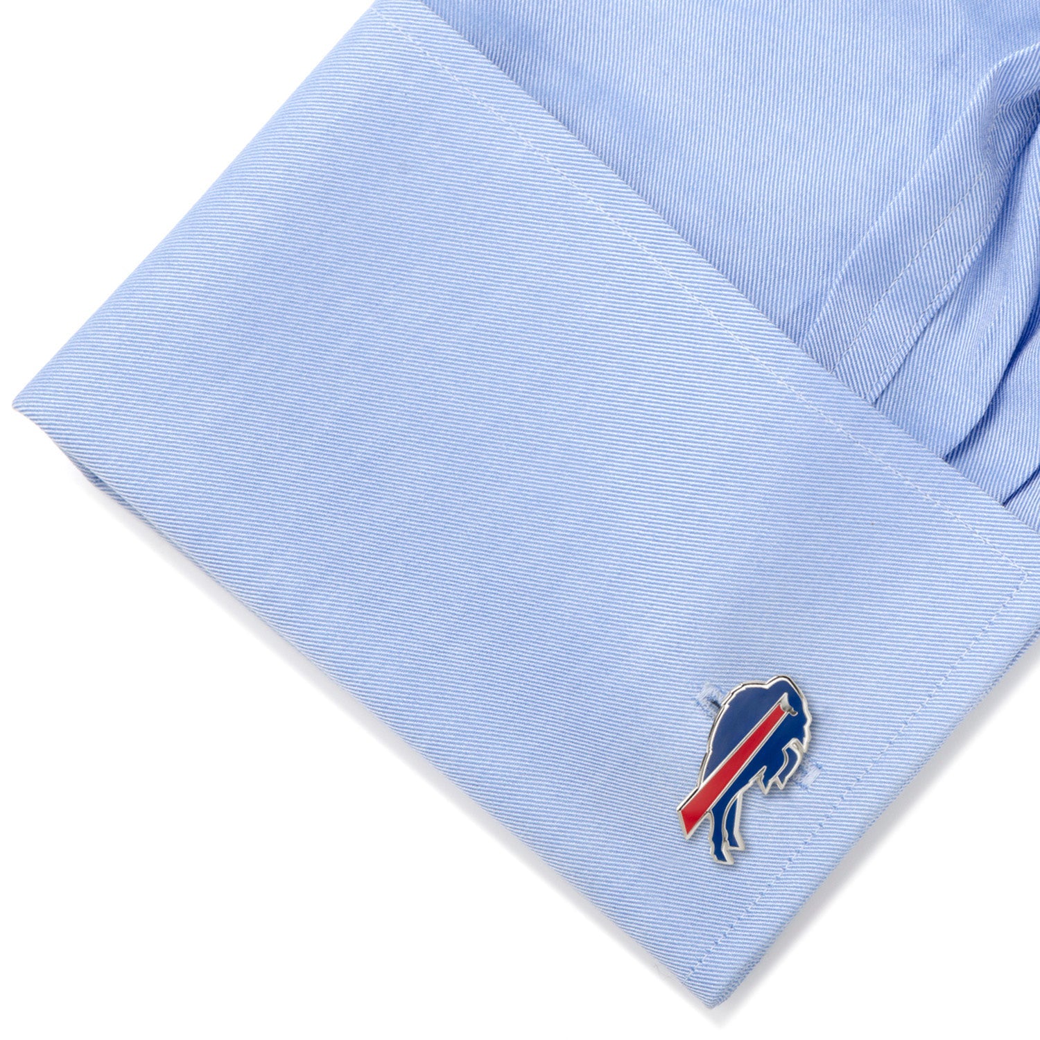 Buffalo Bills NFL Logo Cufflinks in Silver Tone Enamel - Image 3