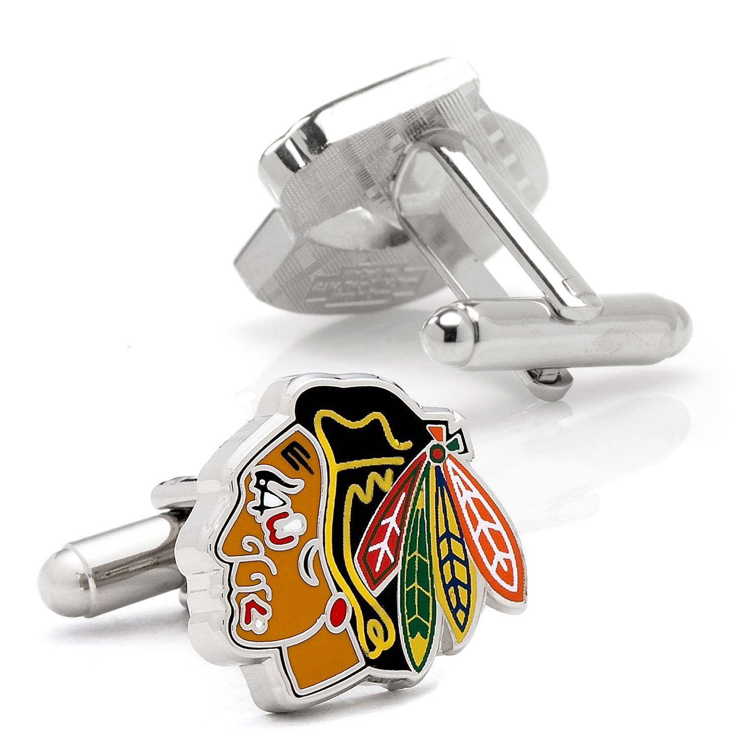 Chicago Blackhawks NHL Logo Enamel Cufflinks - Image 2