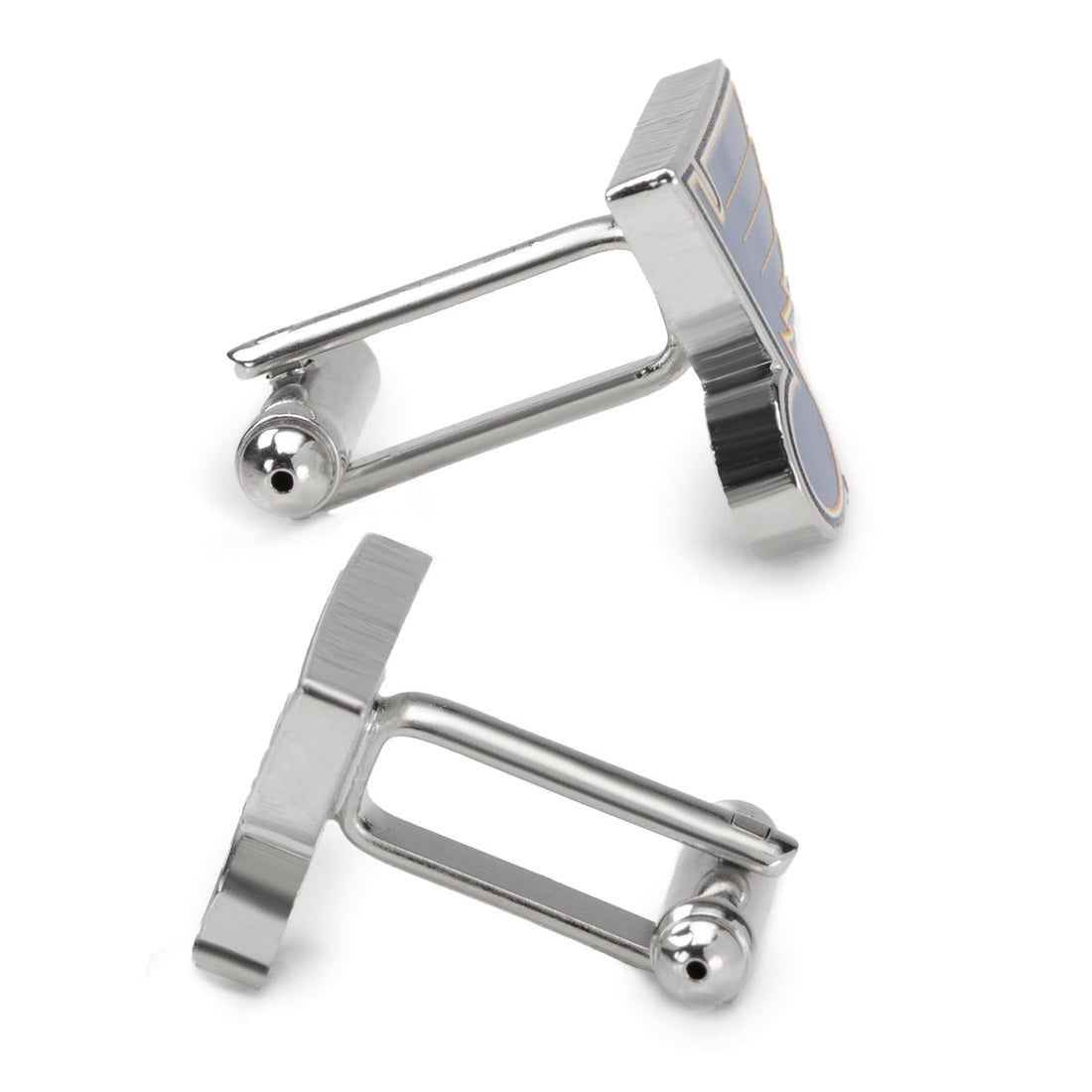 St. Louis Blues NHL Logo Cufflinks in Silver Tone Enamel - Image 4
