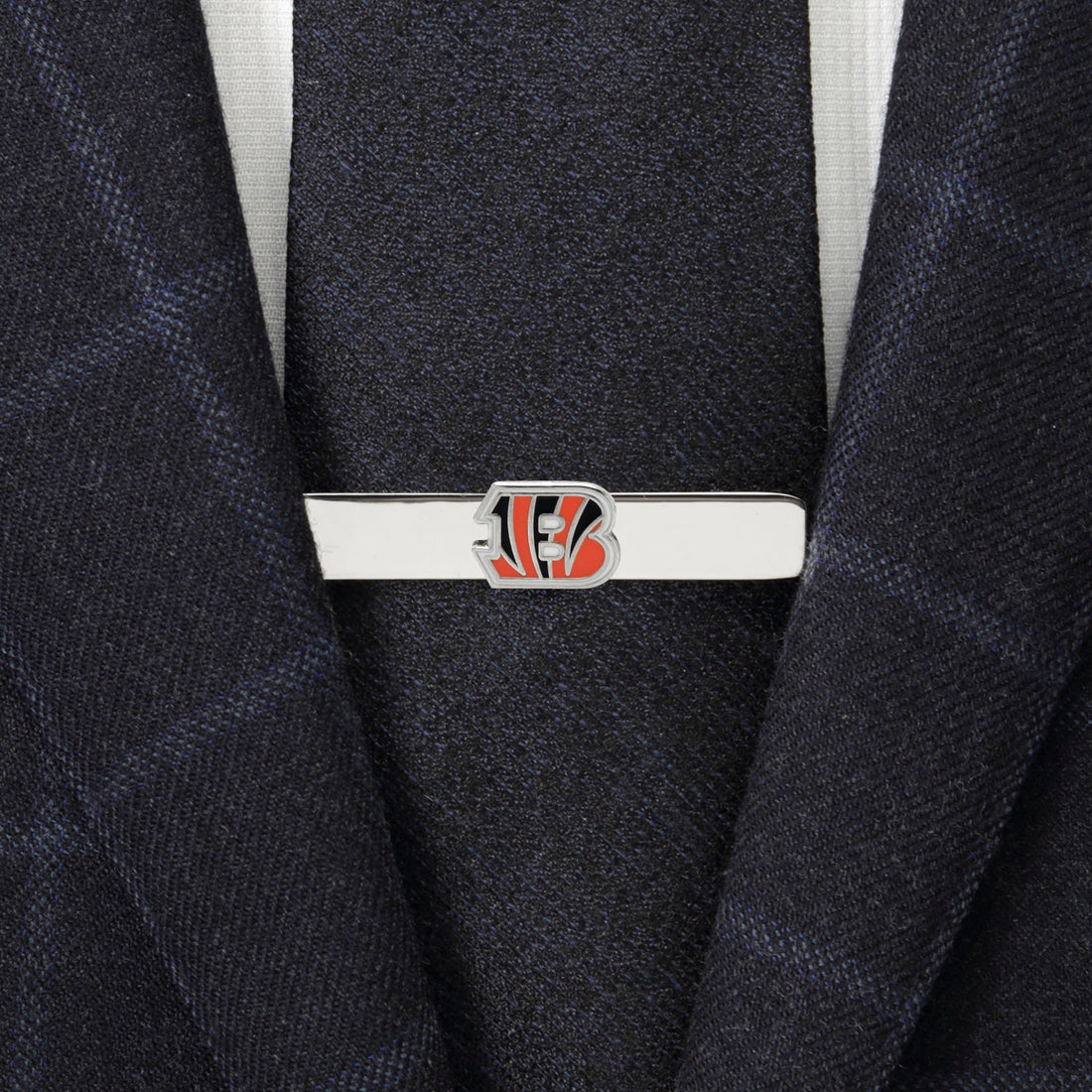 Cincinnati Bengals NFL Enamel Logo Tie Clip in Silver Tone - Image 2