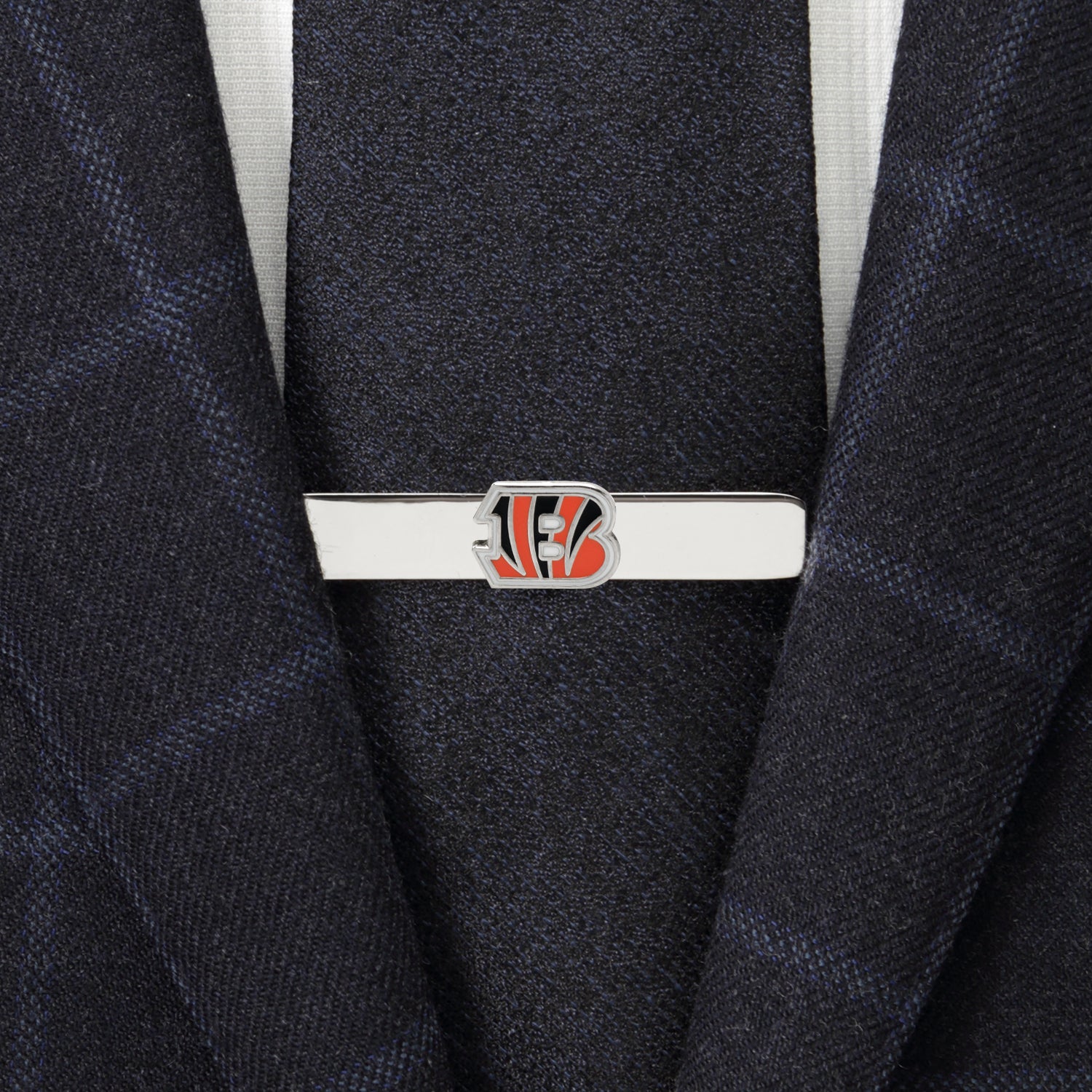 Cincinnati Bengals NFL Enamel Logo Tie Clip in Silver Tone - Image 2