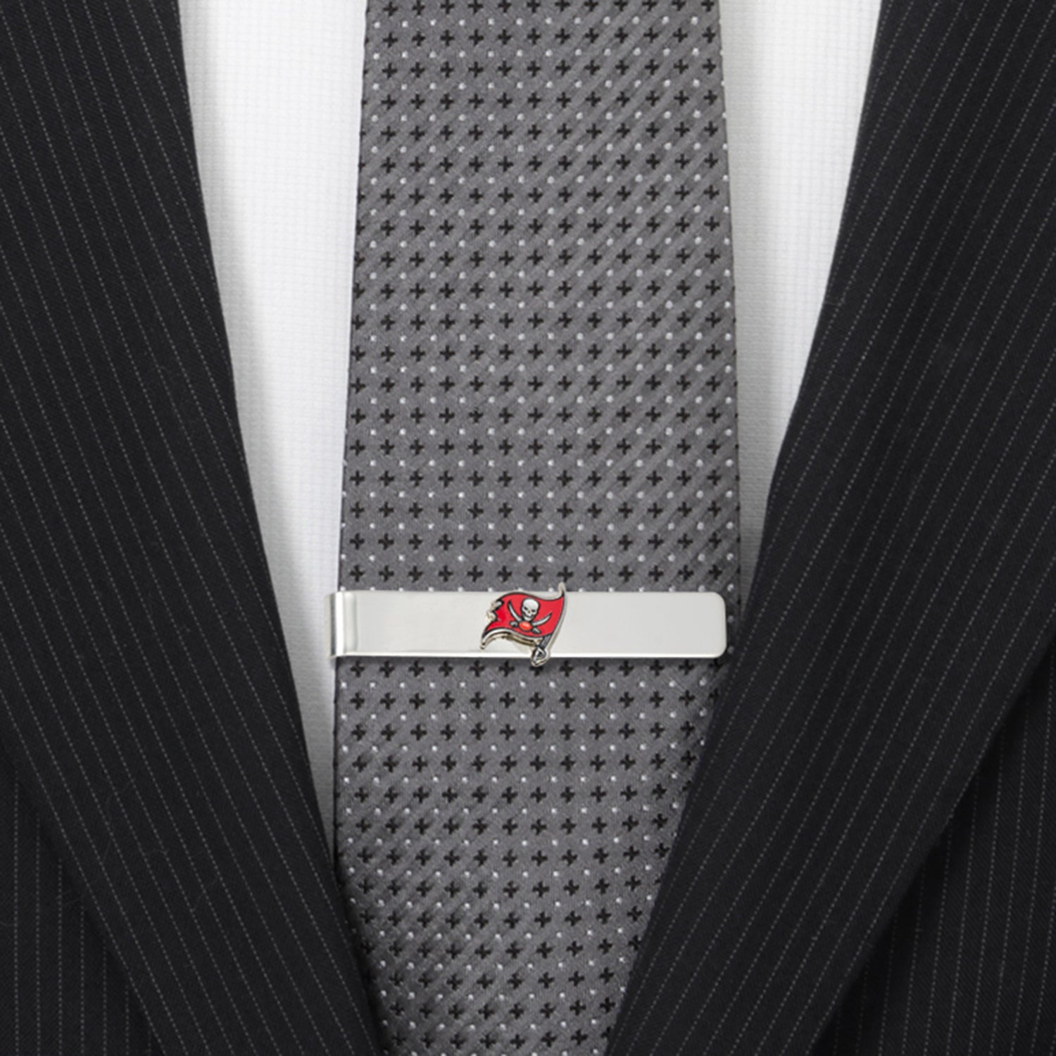 Tampa Bay Buccaneers NFL Sliding Tie Bar in Silver Tone - Image 2