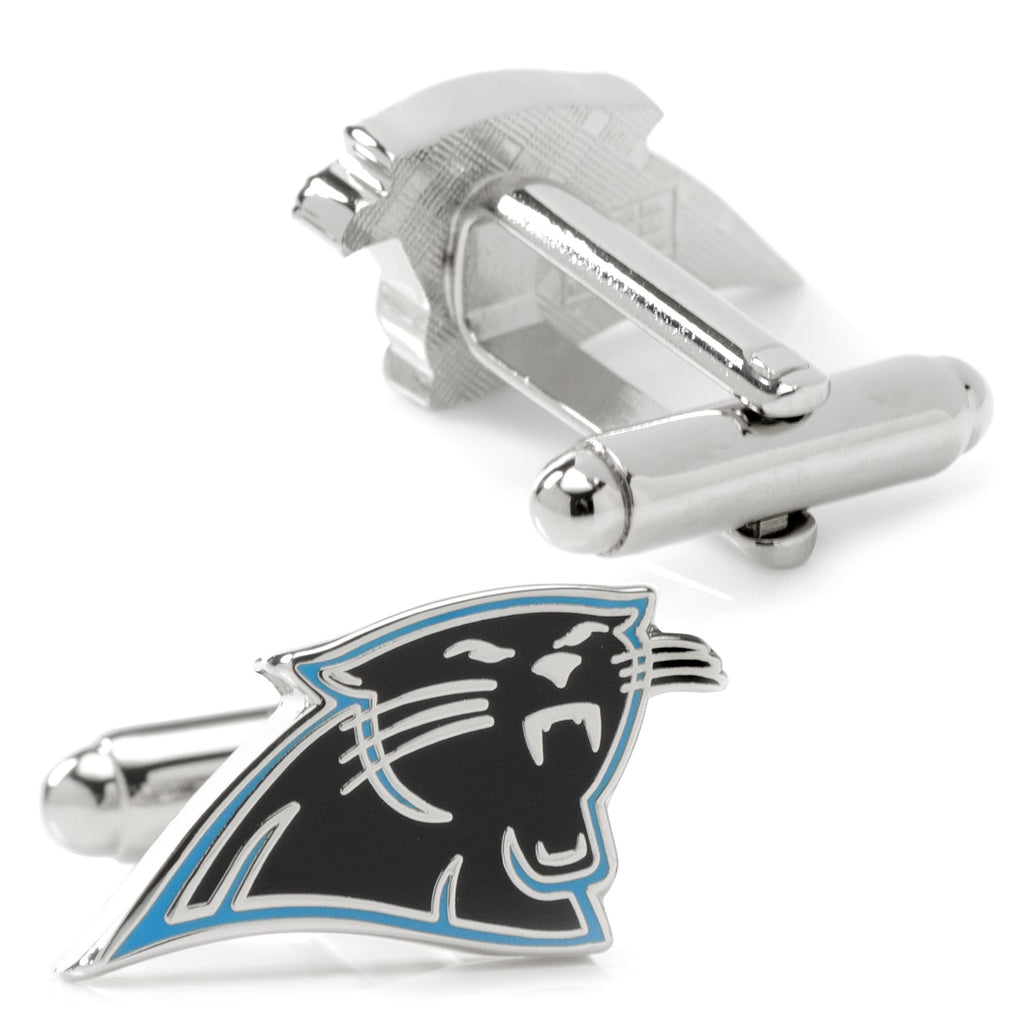 Carolina Panthers NFL Logo Cufflinks in Silver Tone Metal