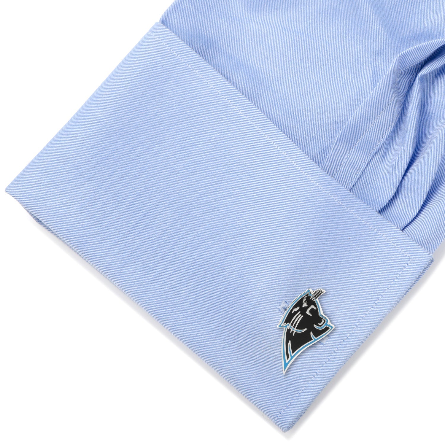 Carolina Panthers NFL Logo Cufflinks in Silver Tone Metal
