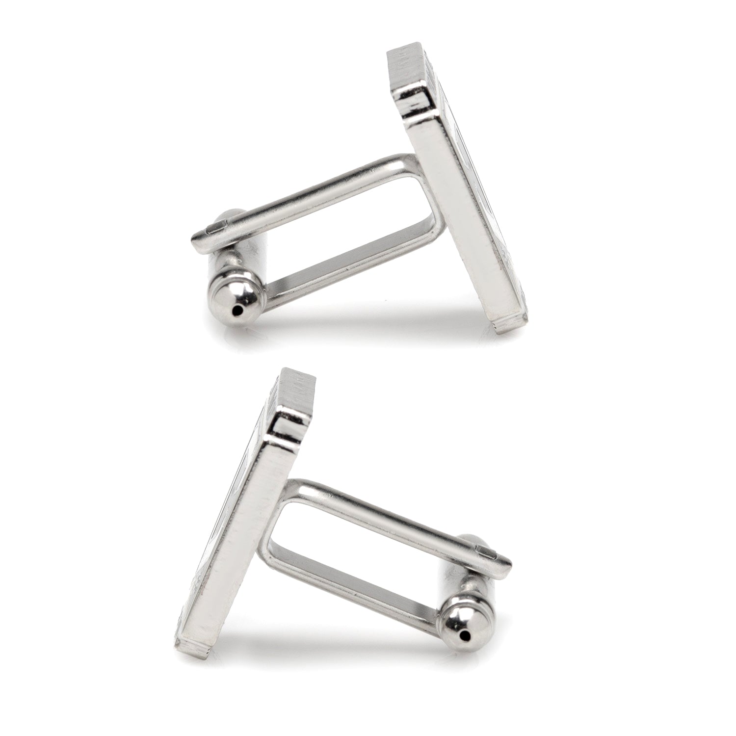 Columbus Crew MLS Shield Logo Enamel Cufflinks in Silver - Image 4