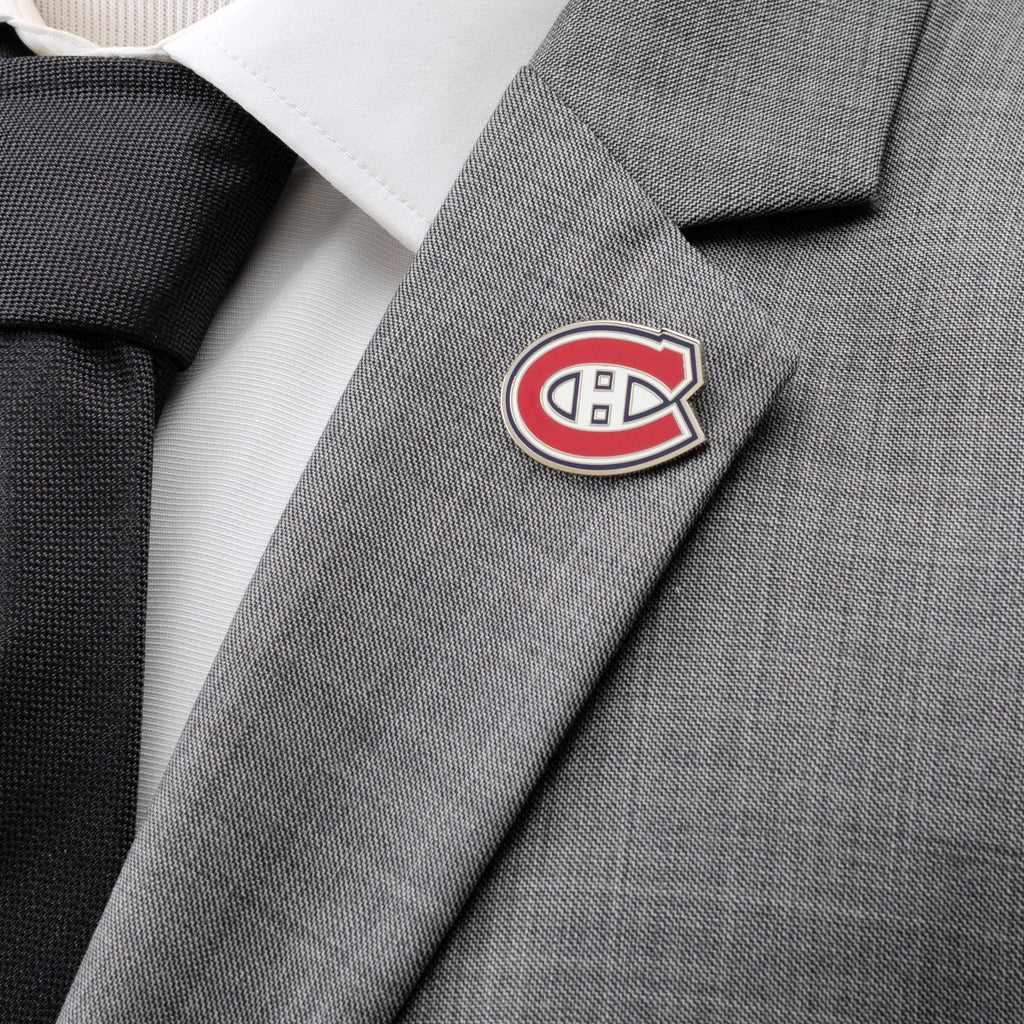 Montreal Canadiens NHL Hockey Team Logo Lapel Pin Silver Tone - Image 2