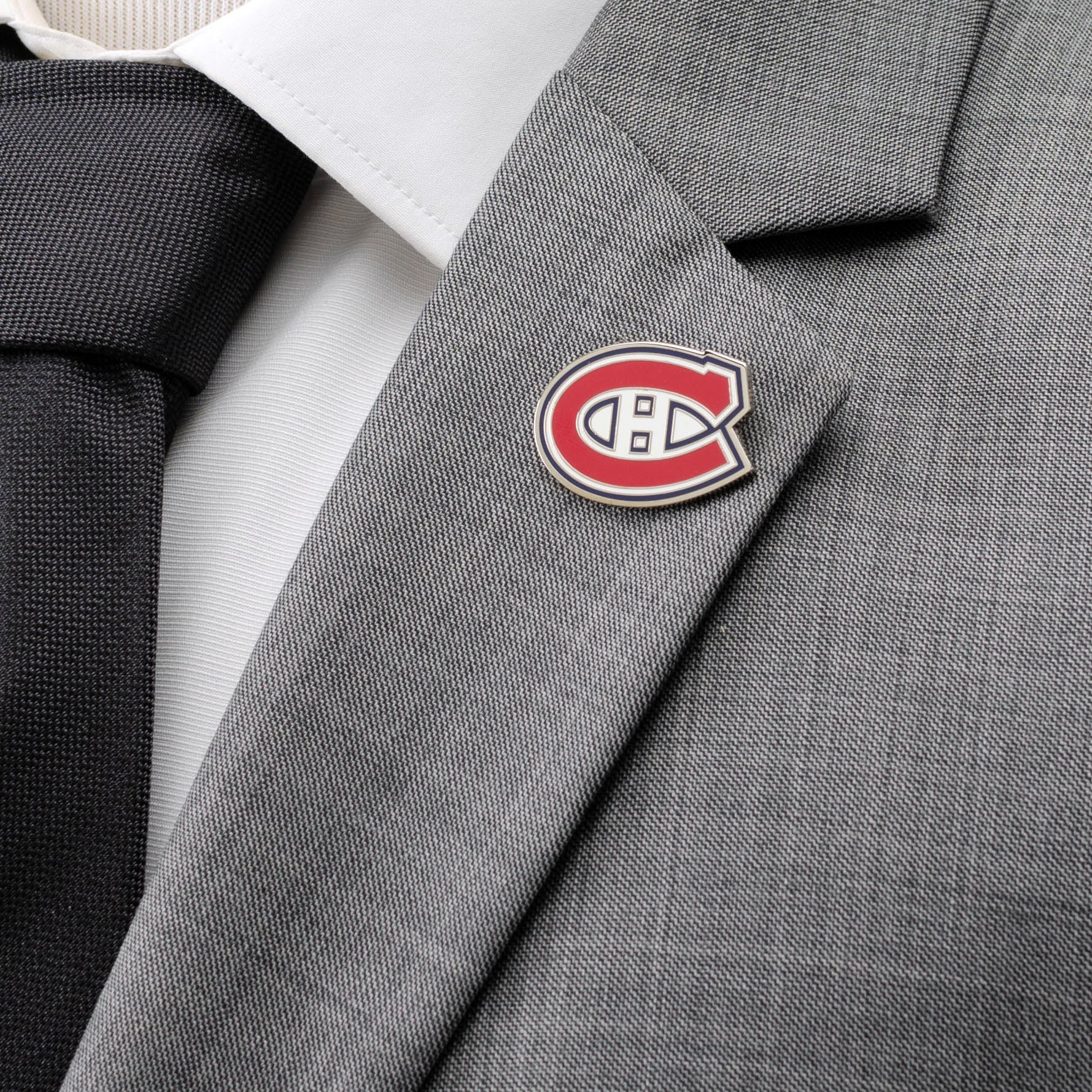 Montreal Canadiens NHL Hockey Team Logo Lapel Pin Silver Tone - Image 2