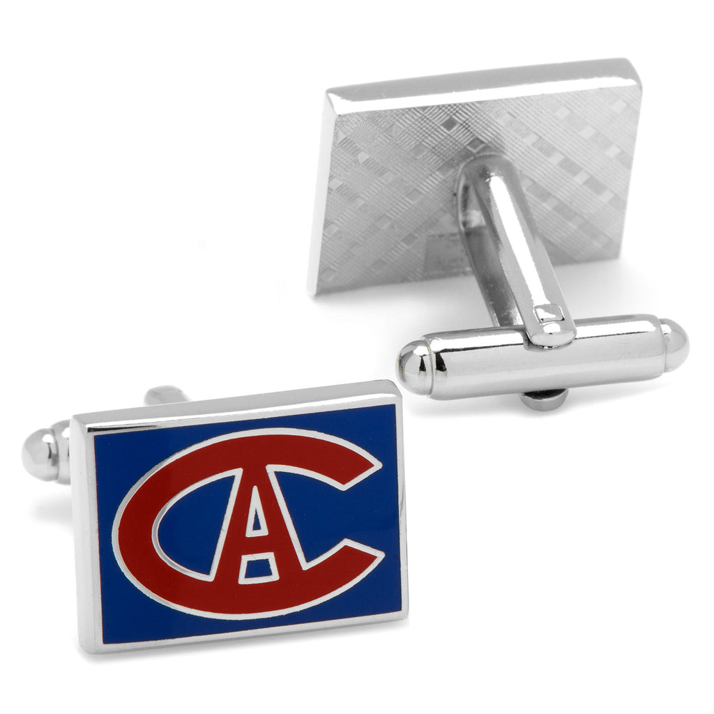 Montreal Canadiens Throwback Logo Rectangular Cufflinks - Image 2
